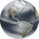 Imagen para el artículo titulado Este fascinante mapa de la Tierra promedia las fotos de satélite de todo un año en una sola imagen
